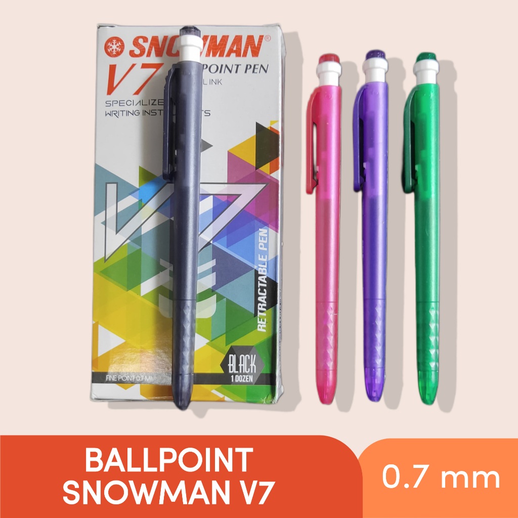 

PULPEN SNOWMAN V7 WARNA HITAM Point 0.7mm