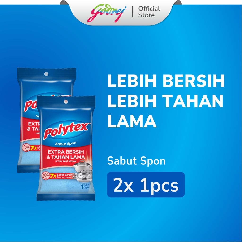Polytex Sabut Spon Extra Bersih & Tahan Lama x2
