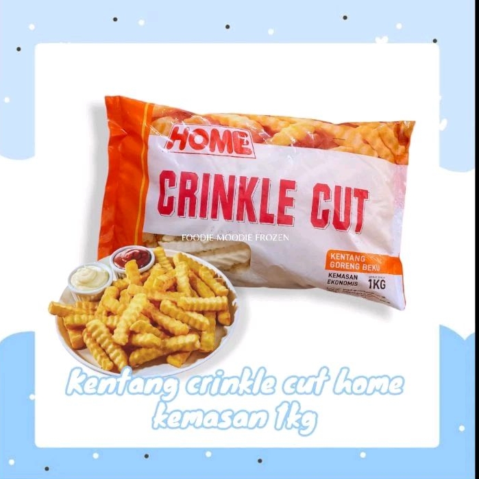 

Kentang Crinkle Home 1kg/ Kentang Crinkle/ Kentang Goreng/ Fries
