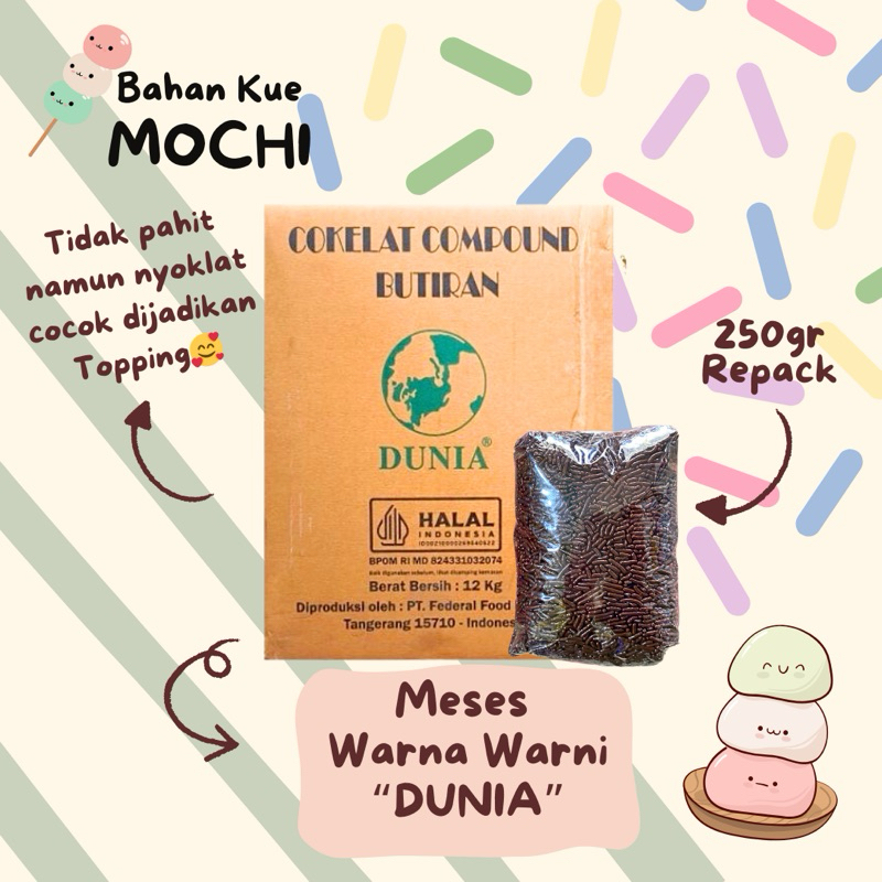 

Meses Coklat Dunia 250gr / Mesis Coklat Dunia Dark 250gr