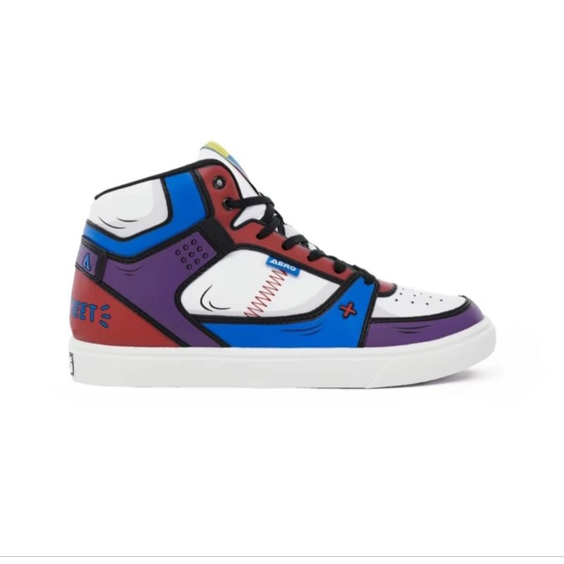 Aerostreet 44 Hoops High 2D Thermochromic Putih Biru Royal Hitam