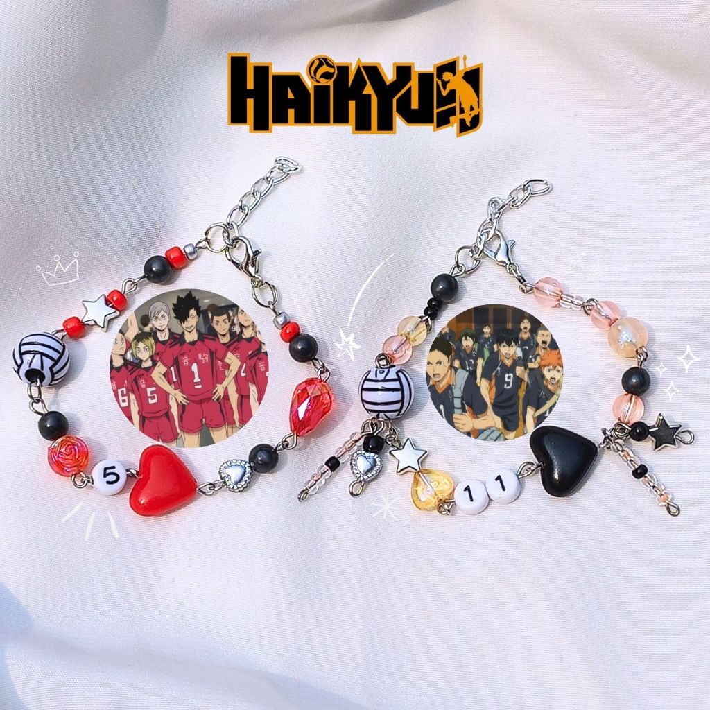 BEADS BRACELET | Haikyuu Inspired Bracelet Series (Custom Angka) | GELANG HAIKYUU GELANG ANIME GELAN