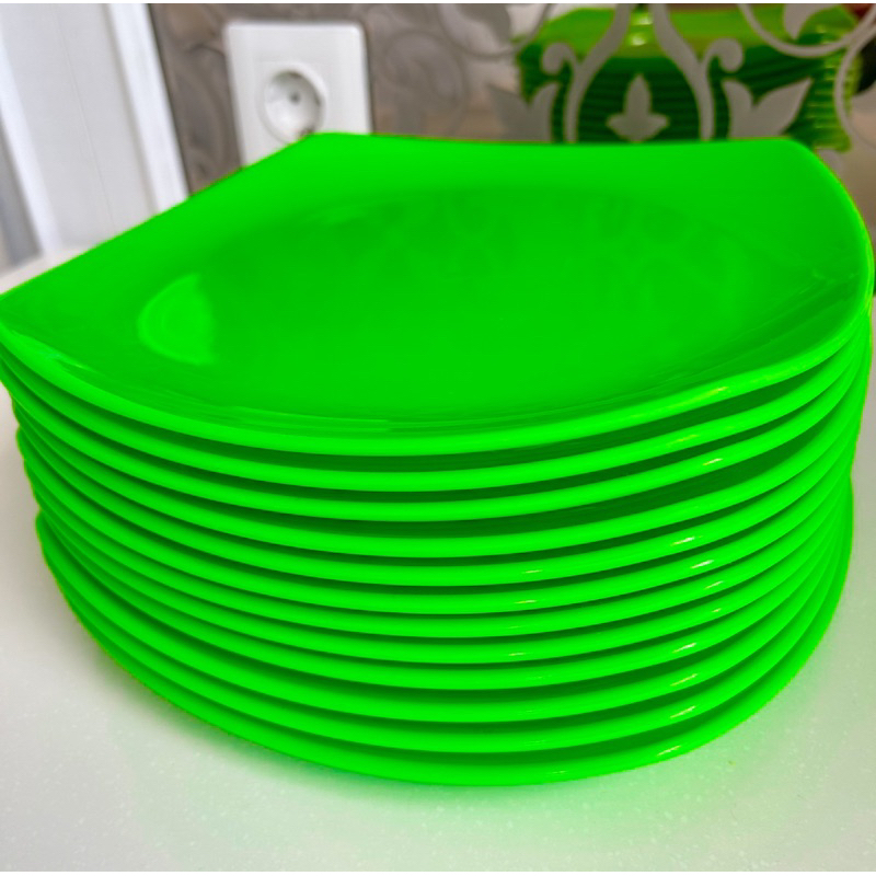 PROMO 12 PCS PIRING MELAMIN JUMBO SEMI MELAMIN 25CM CEPER SEGI SEMI MELAMINE PRASMANAN