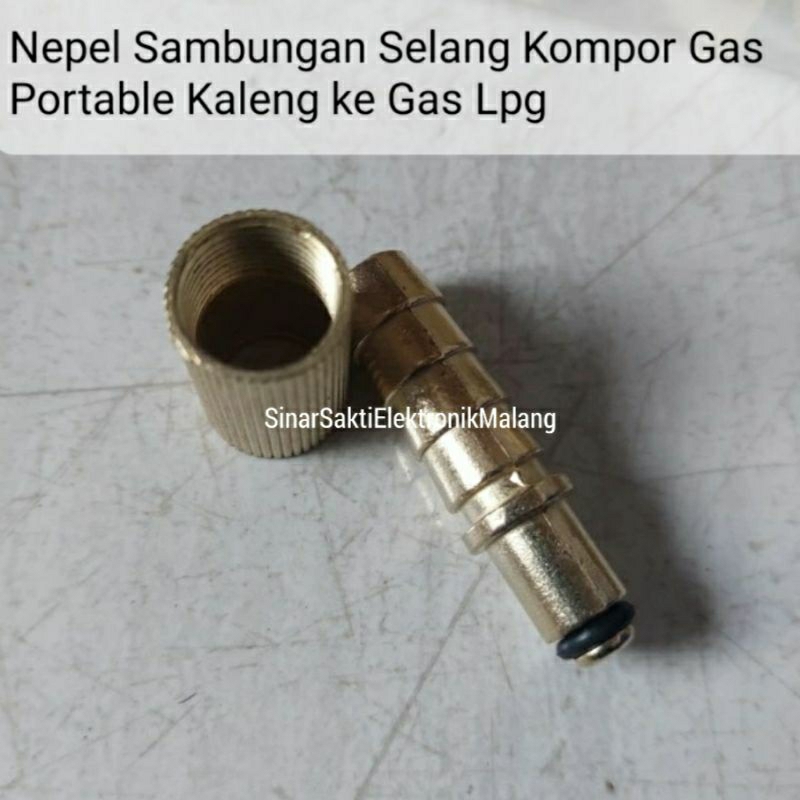 Nepel Sambungan Selang Kompor Gas Portable Kaleng Portabel ke Gas Lpg Sinar Sakti Malang