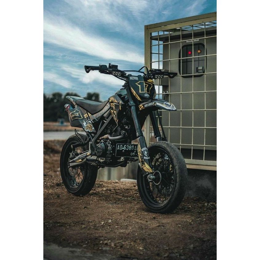 Decal sticker stiker motor D TRACKER/DTX Full custom warna cerah bebas  Supermoto