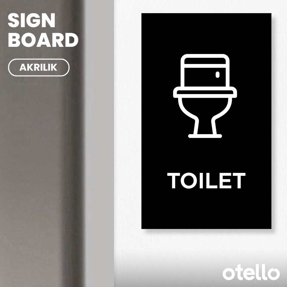 

Terkini Otello Toilet Pria Wanita Sign Board Akrilik Print Papan Petunjuk Signage Ruangan Modern Label Nama Restroom Sticker Tempel Dinding