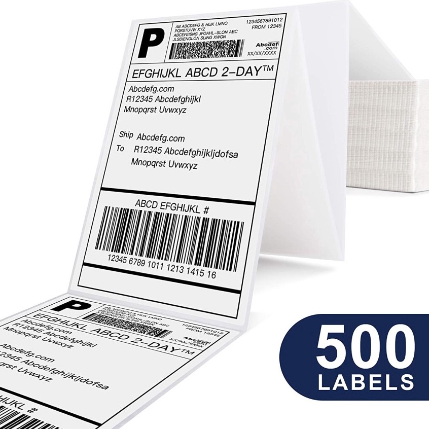

Stock Banyak Label Resi Kes Thermal Label Sticker 1x15 Barcode Size A6 5PCS