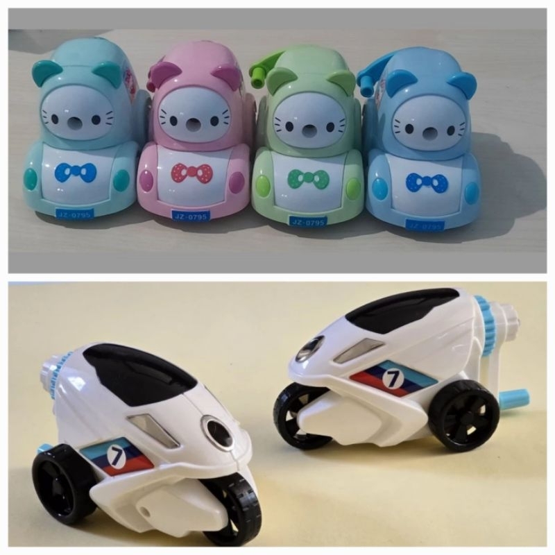 

[FREE BUBBLE+DUS] Serutan Rautan Meja Putar Duduk Fancy Mobil Hello Kitty 0795 Motor 1503 0022