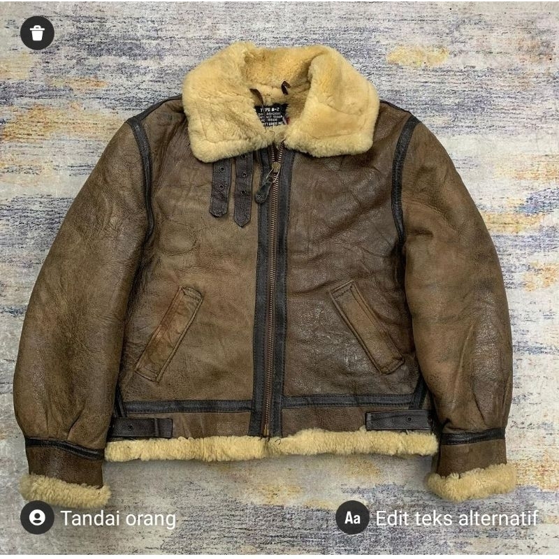 Vintage 90s schott b-3 leather jacket