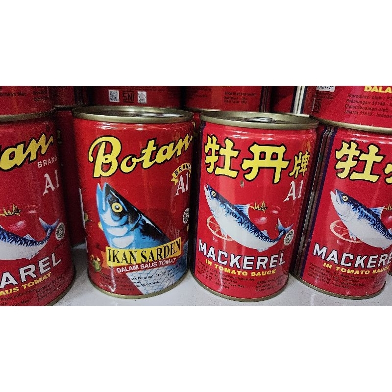 

ED 09.26 - CAN 425GR - BOTAN SARDEN - MACKAREL MAKAREL / RASA SAOS TOMAT / IKAN DALAM KALENG