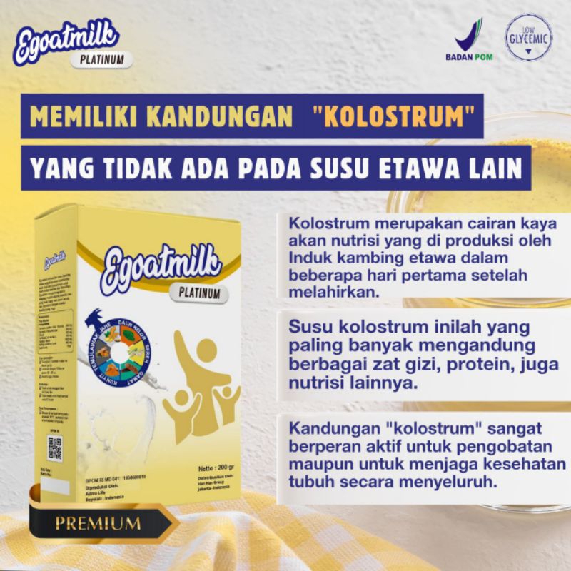 

Egoatmilk platinum susu kambing etawa kolostrum susu kambing etawa plus herbal