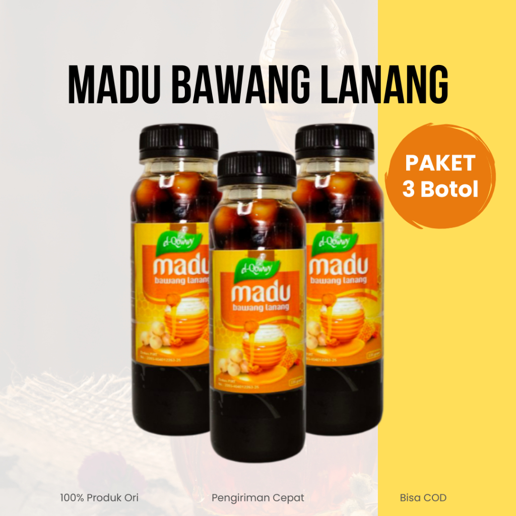 Madu Bawang Lanang El-Qowwy Putih Tunggal - Madu Kuat Tahan Lama Stamina Pria Dewasa Promil Penyubur