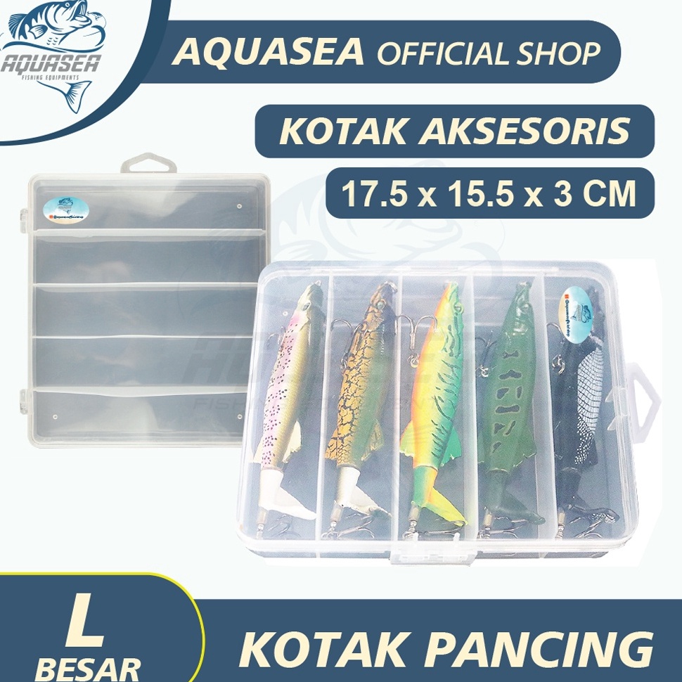Siap Kirim AQUASEA  Kotak Penyimpanan Umpan Pancing Tahan Air Multiple Specifications Lure Box Kotak