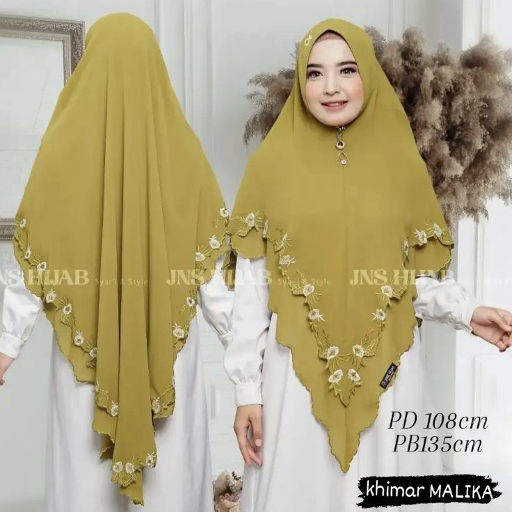 Pasti Populer  Khimar MALIKA hijab syari bordirkhimar ceruty bordir JNS HIJAB