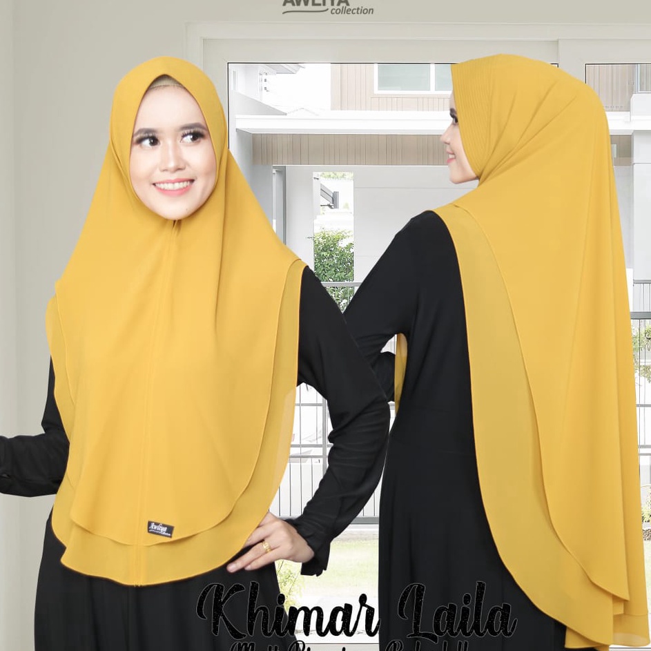 Pasti Ada  KHIMAR LAILA JUMBO ORIGINAL ALIYAR BY AWLIYA HIJAB BAHAN BABYDOLL PREMIUM
