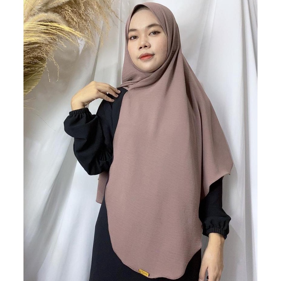 Diskon PASHMINA OVAL CRINKLE AIRFLOW JUMBOHIJAB PASHMINA CURVE INSTAN JUMBO