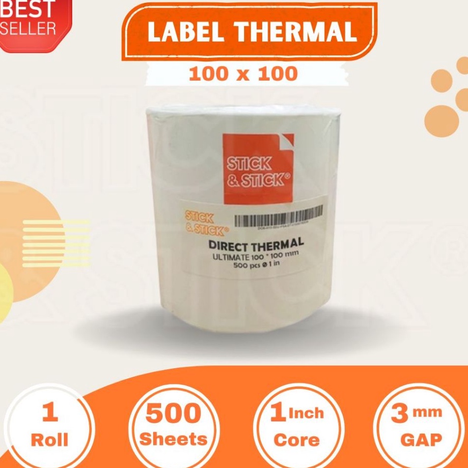 

Murah Banget Label Sticker Thermal Barcode 1 x 1 mm 5 pcs Core 1 inch