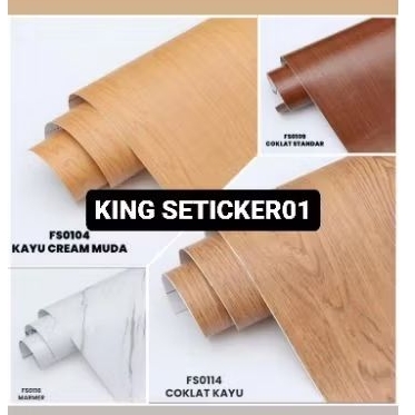 Seticker Kayu PVC Pelapis Meja/Lemari/Kulkas/Dinding/Lantai/Dll