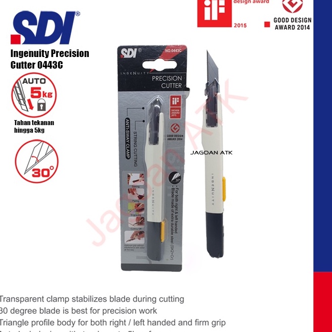 

Ingenuity Precision Cutter SDI 443C 9mm Blade 3 Derajat