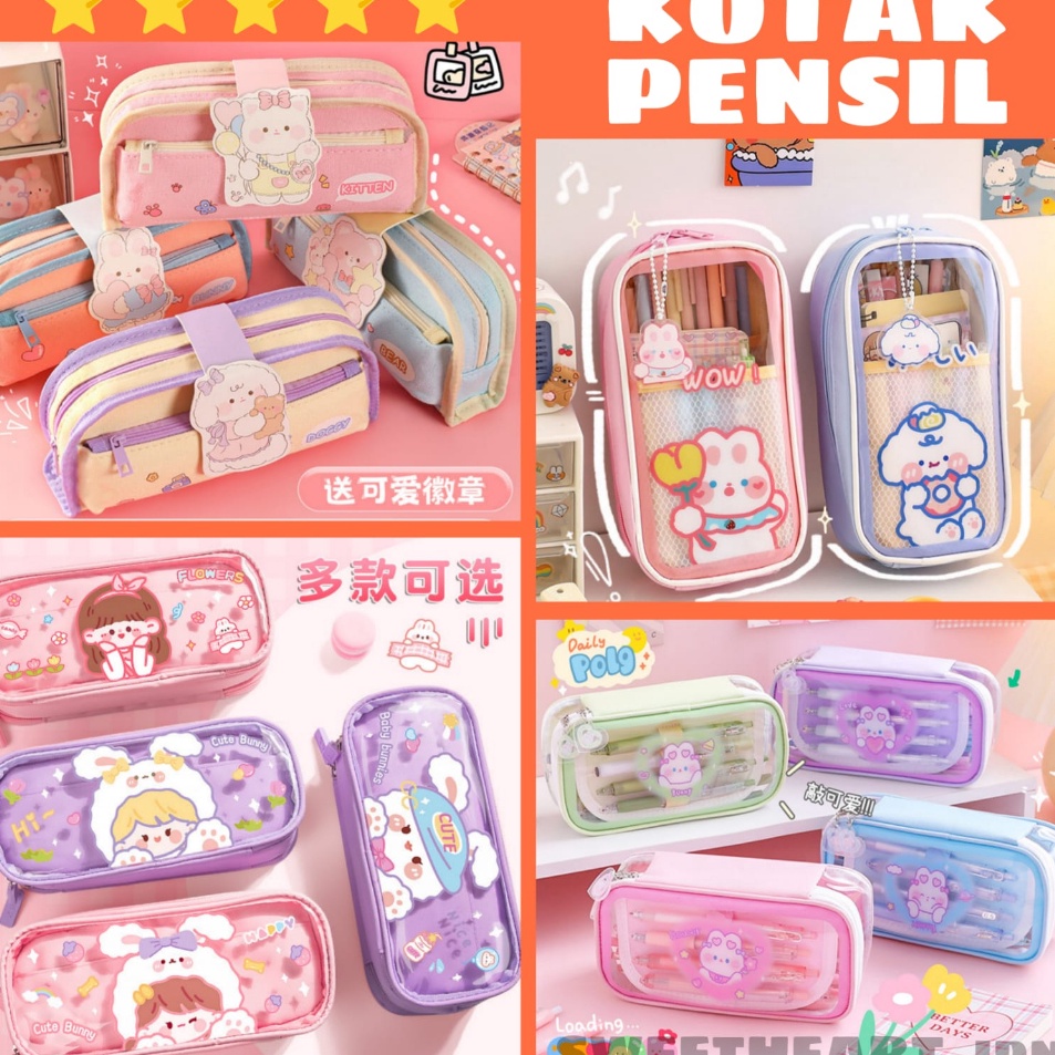 

Paling Popular PREMIUM Kotak pensil anak tempat pensil lucu anak sekolah kotak pensil 2 tingkat 3 tingkat seleting