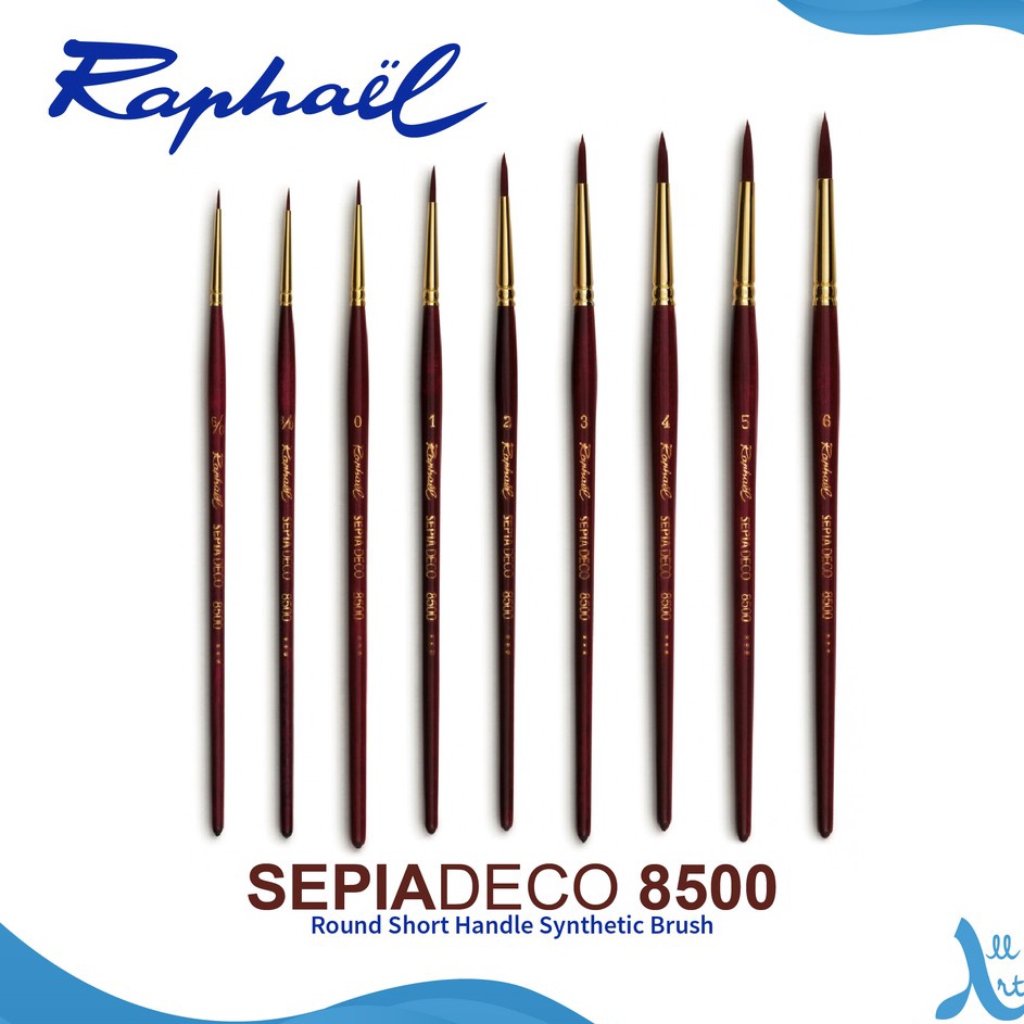 

Kreatif Raphael 85 Round Sepia Deco Synthetic Brush Short Handle