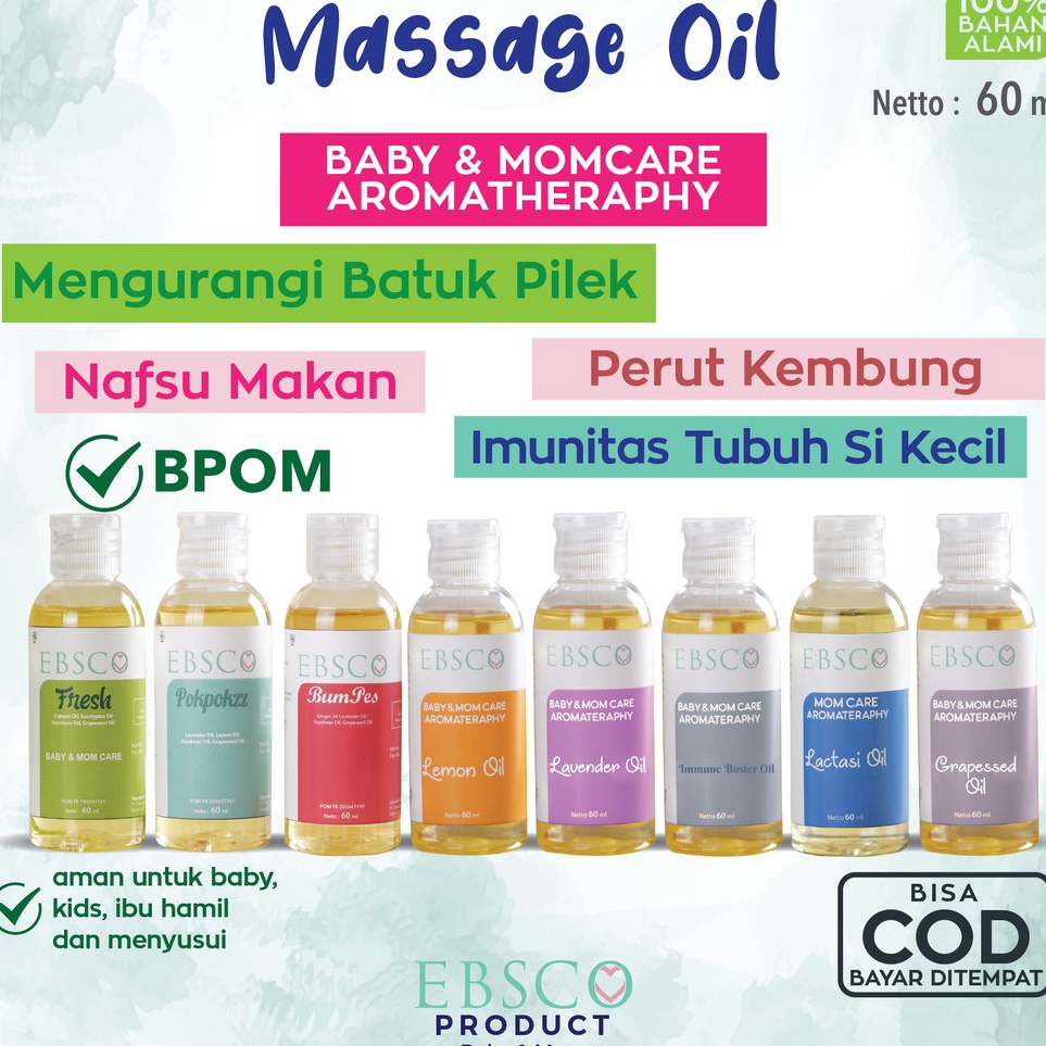 

Sale MINYAK PIJAT BAYI BABY OIL AROMATHERAPHY AROMATERAPI ANAK KIDS MASSAGE TELON BALUR PIJAT MURNI EBSCO