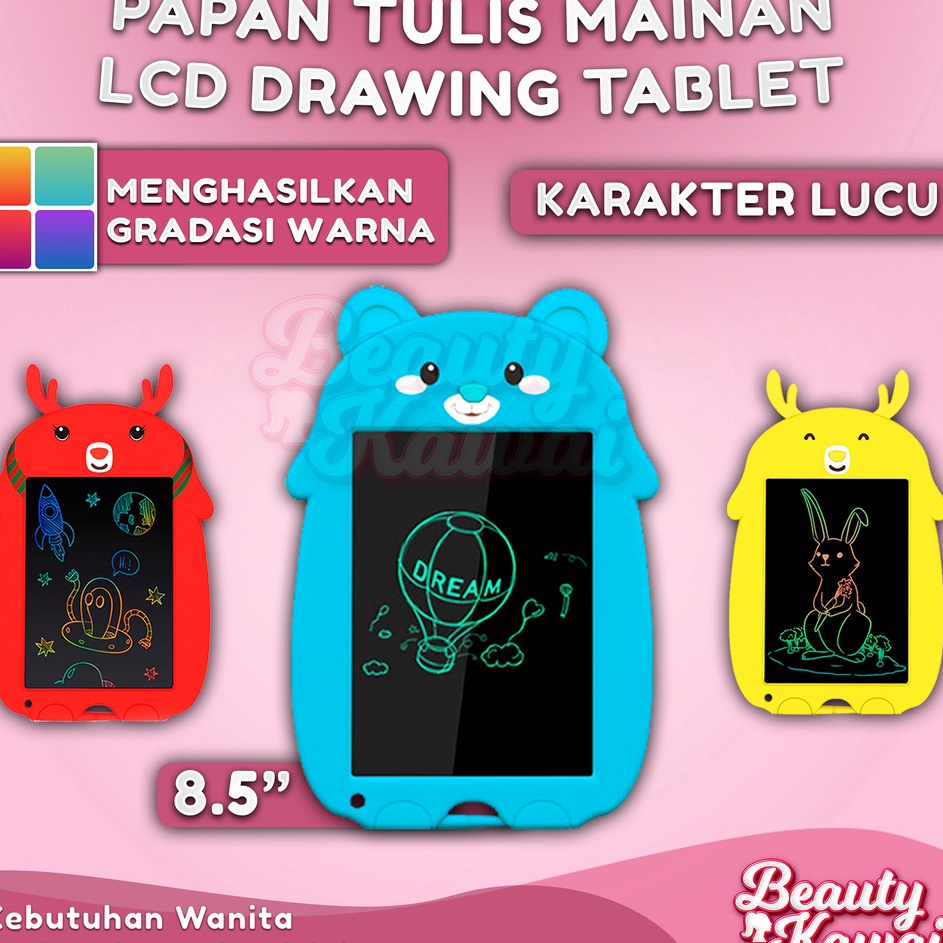 

Sentuhan Personal Mainan Tablet LCD Papan Tulis Anak Karakter Belajar Writing