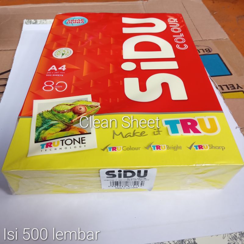 

kertas warna sidu A4 80 gram IT 363 cyber hp yellow