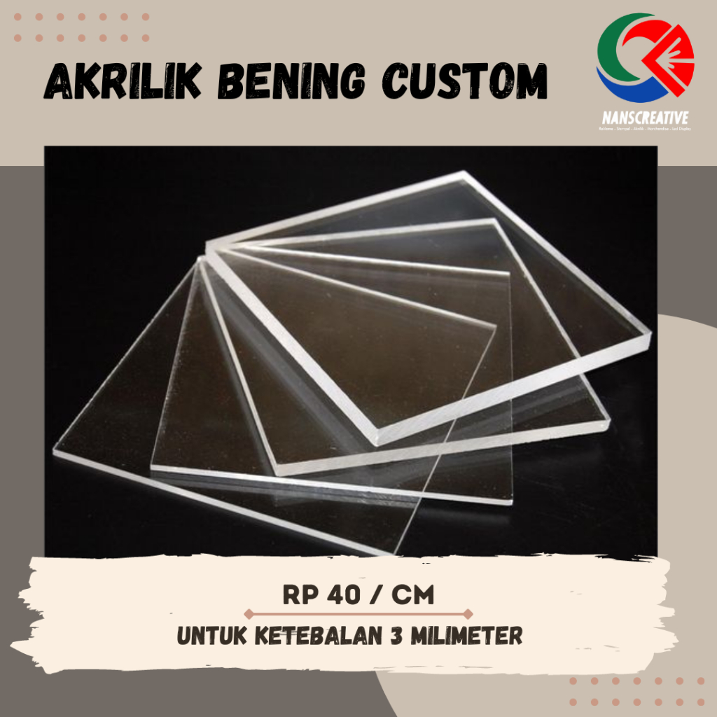 

AKRILIK BENING CUSTOM TEBAL 3 MILIMETER
