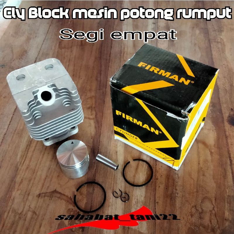 Cylinder Block Blok Komplit Mesin Potong Rumput Model segi empat 328 318 FIRMAN