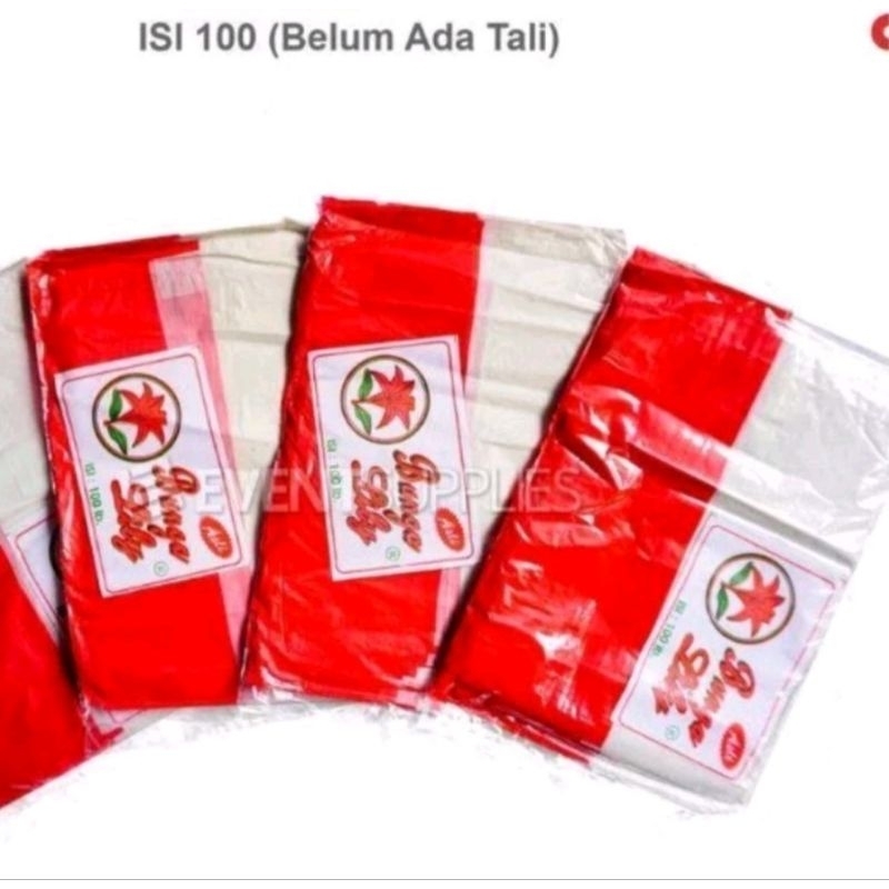 100 lembar Bendera Plastik merah putih Bendera Merah Putih Plastik