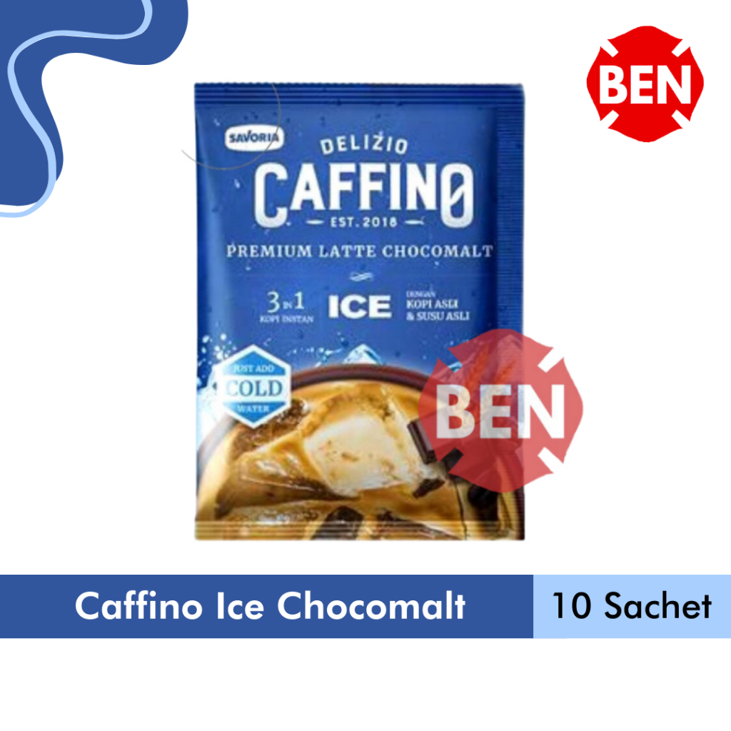 

Delizio Caffino Ice Premium Latte CHOCOMALT 1 Renceng 10 Sachet Chocolate Coklat