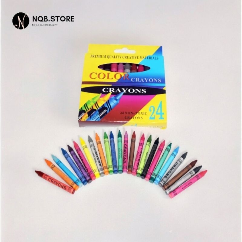 

NQB - Pensil Crayon Isi 24 Warna Alat Menggambar Dan Mewarnai Set 24pcs Pencil 24in1