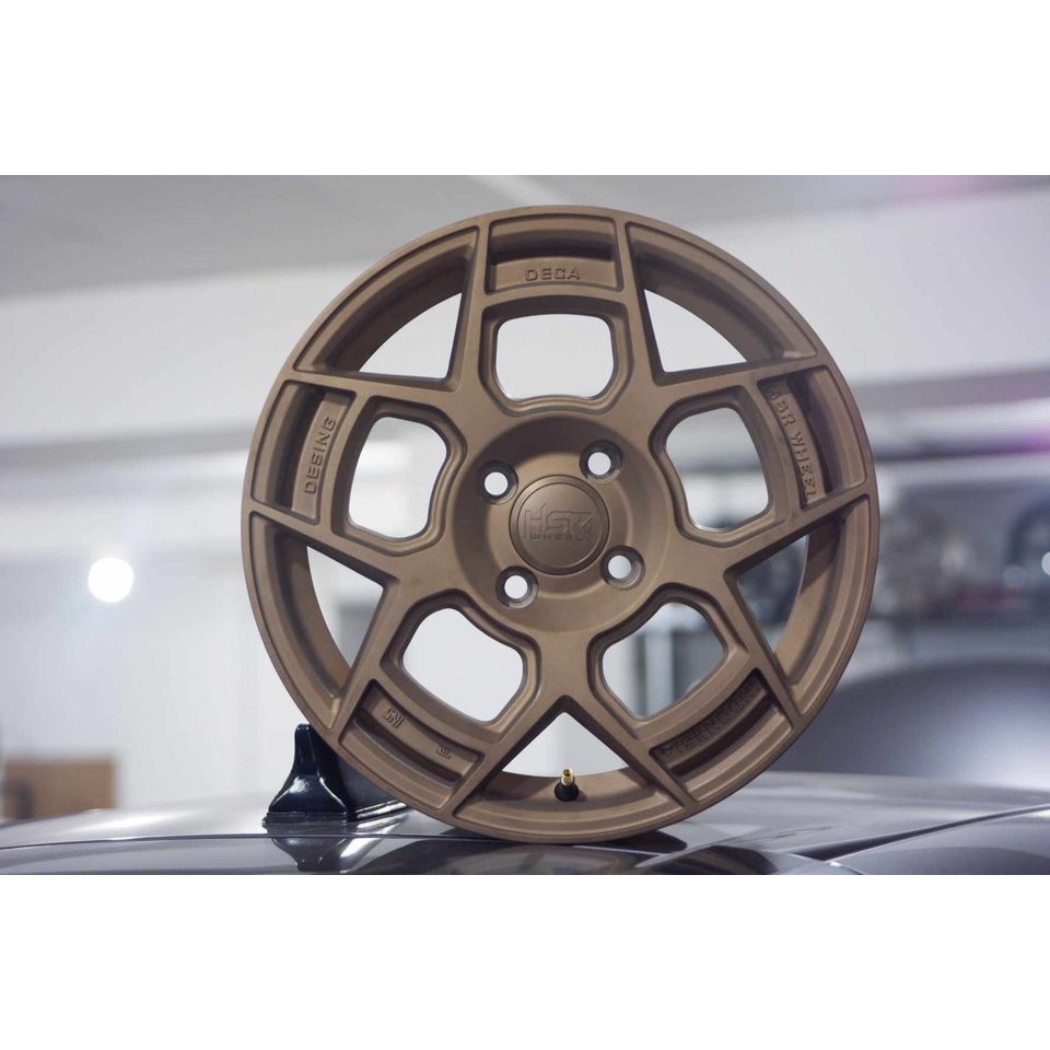 velg racing brio agya ring 15 hsr type desing deca warna sandy bronze