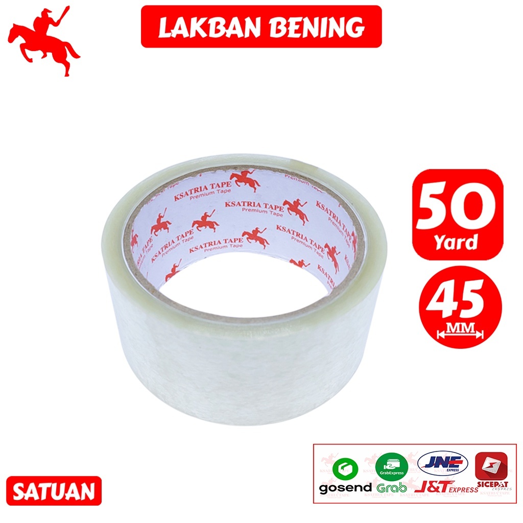 

Lakban Coklat KSATRIA Tape 45MM 50 Yard Bening/Coklat