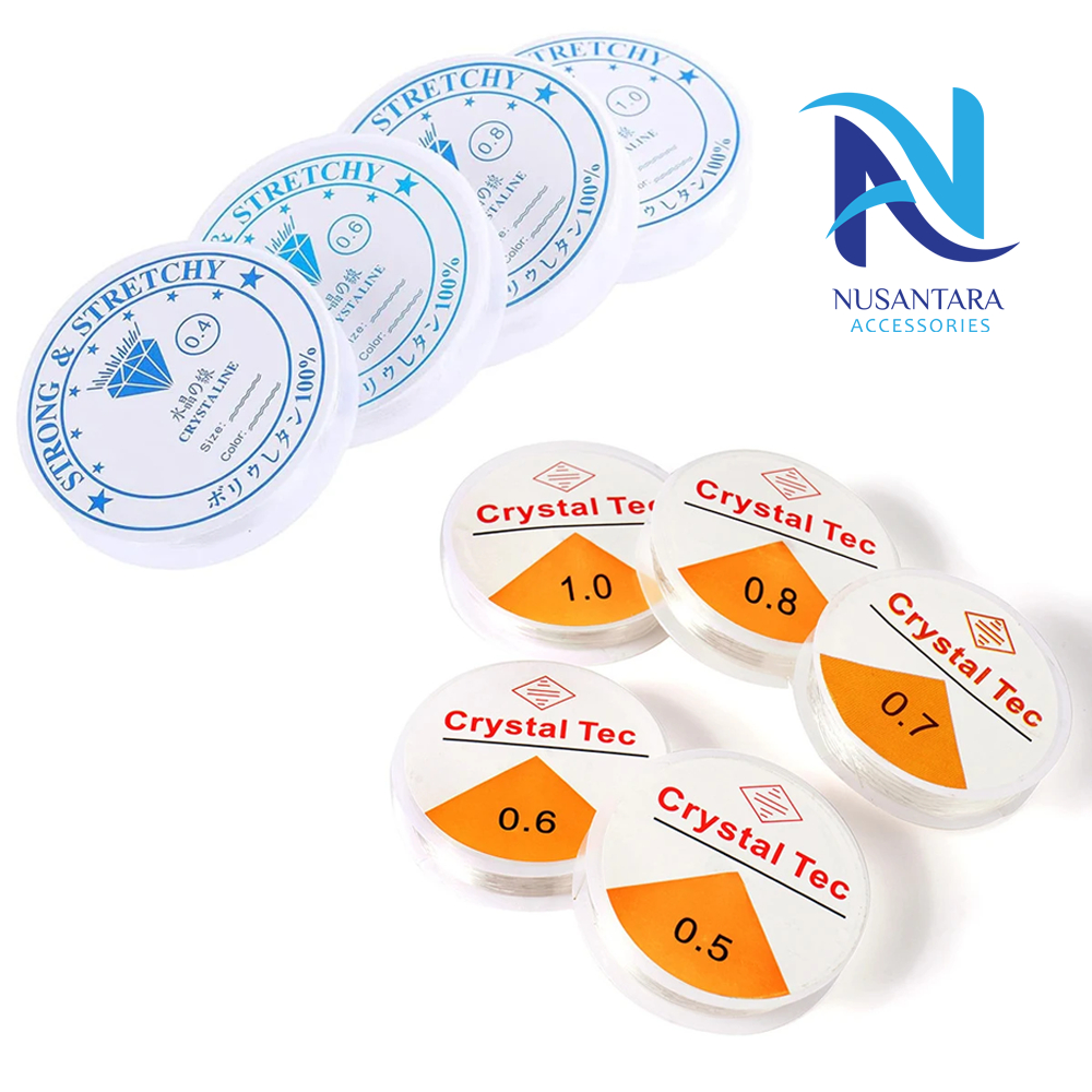 Tali Karet Senar Elastis Bahan Tali Gelang Tali Kalung Kerajinan Tangan dan DIY