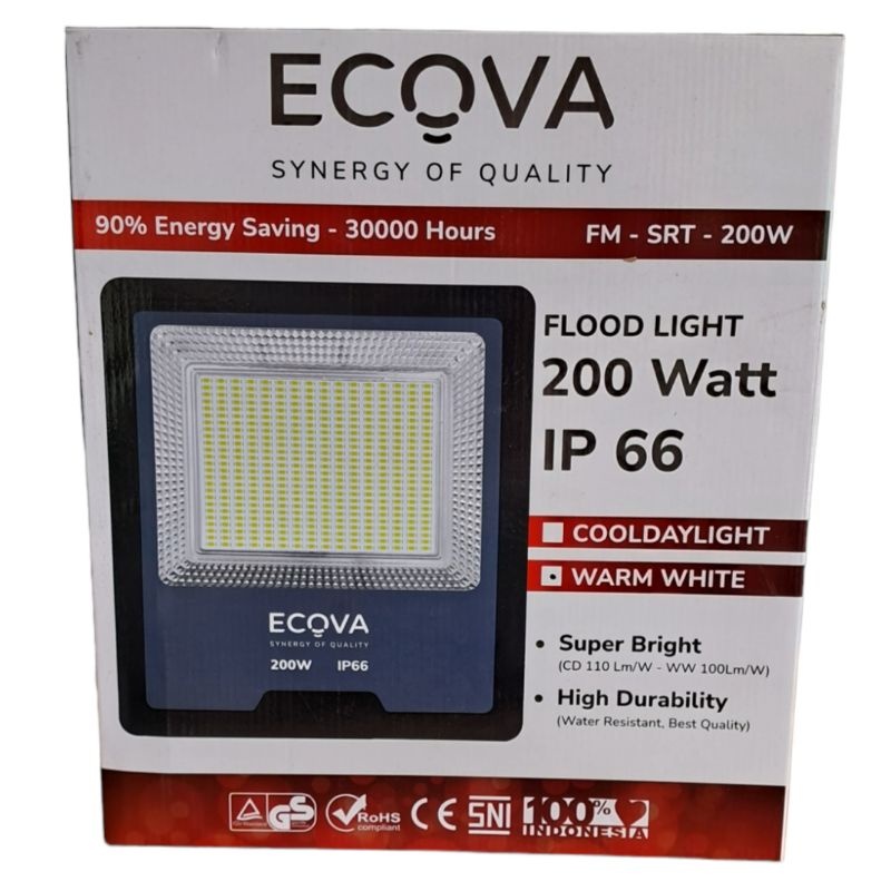 Lampu Sorot LED Ecova Flood Light 200 Watt Lampu Kuning LED Sorot Tembak