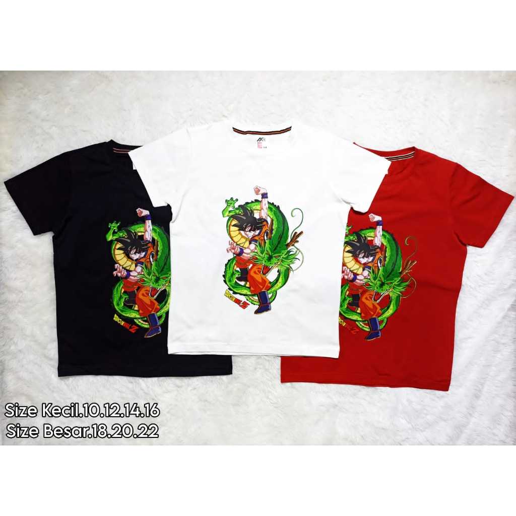 SV-T-shirt motif dragon ball kaos baju anak cowok/cewek premiun pakaian atasan bahan vcv import