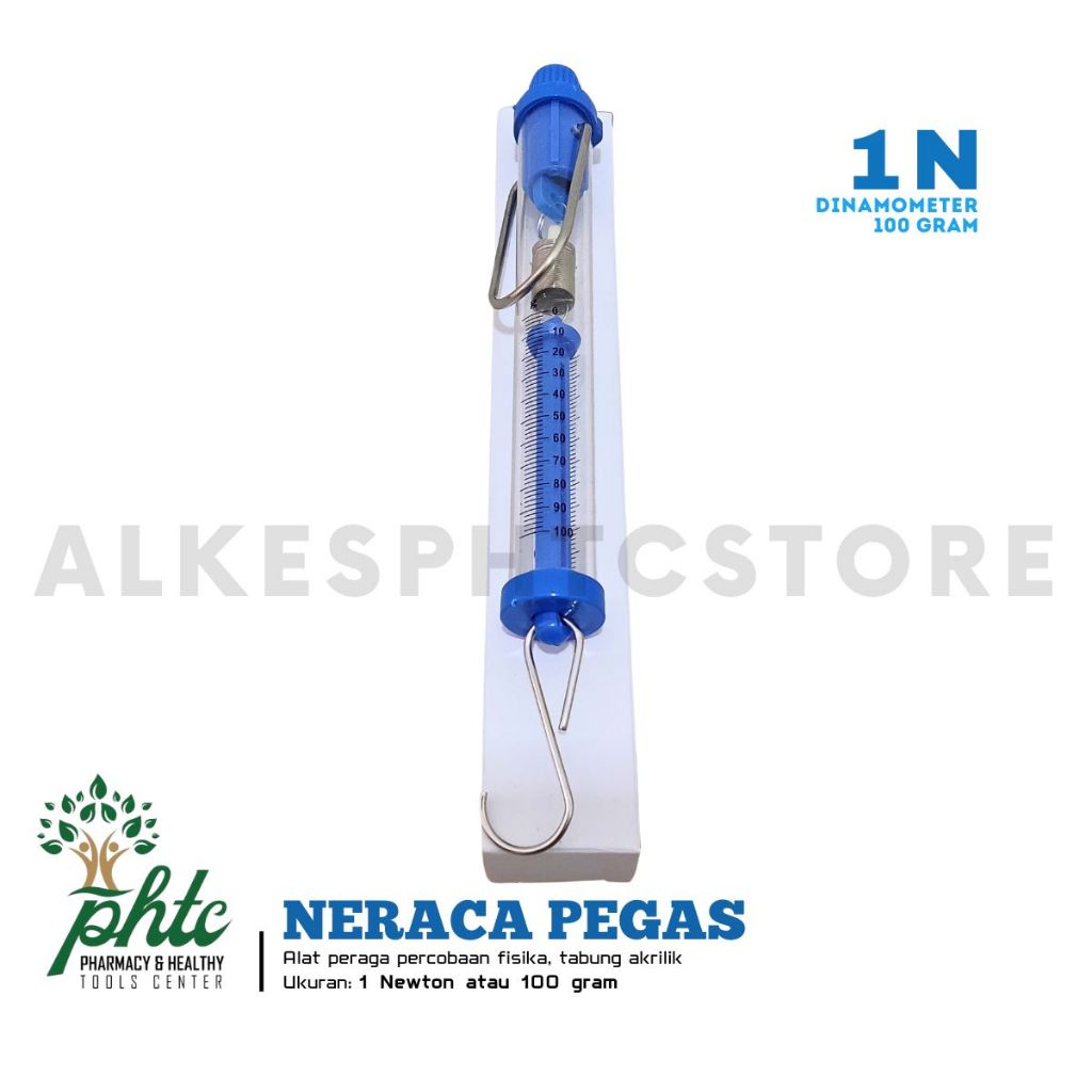 Neraca Pegas 1N Tubular Acrylic l Dinamometer 100 gram / Timbangan Pegas Beban 100gr