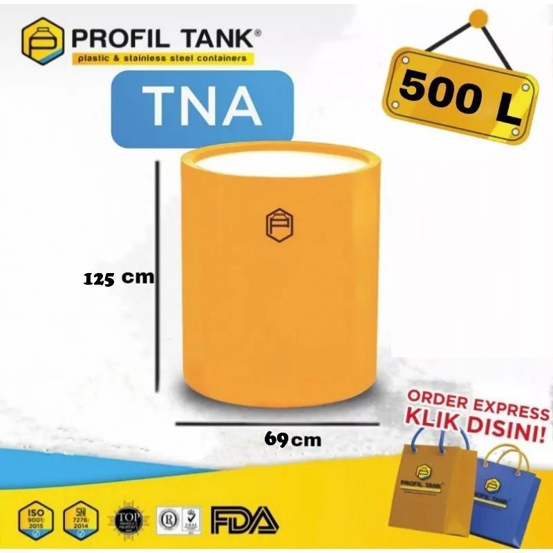 Tandon Air / Toren Air / Tangki Air Terbuka Profil Tank TNA 500 Liter