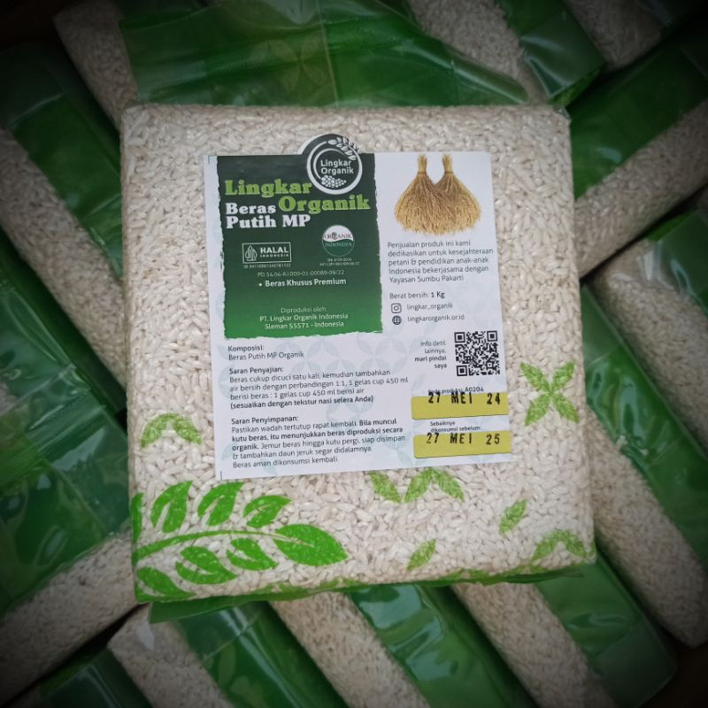 

[Beras Mentik Vakum 1kg] - Beras Organik MPASI - Lingkar Organik - Beras Organik - Booster MPASI