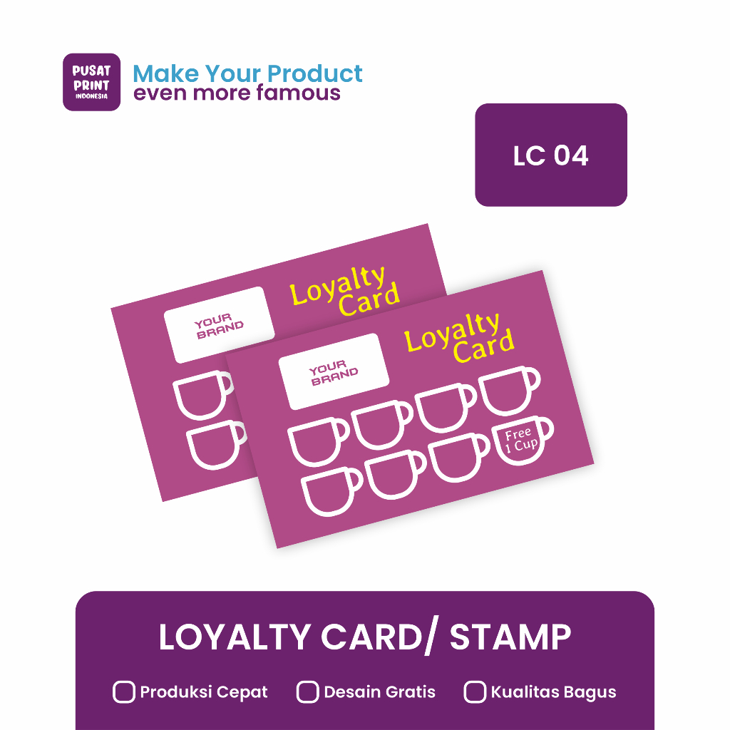 

Kartu Loyalty Card /Kartu Stamp/Stamp Card LC 04