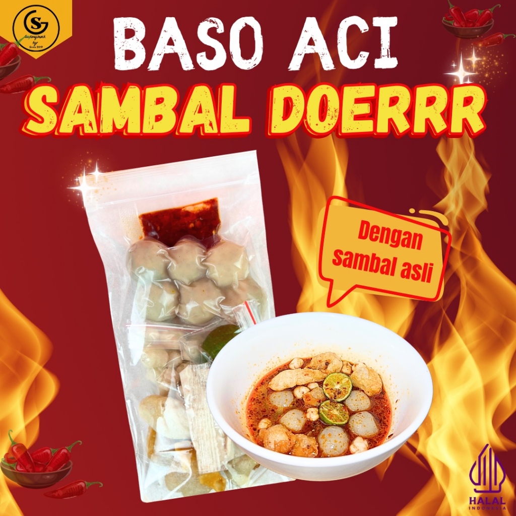 

1 BUNGKUS BASO ACI SAMBAL DOWERRR KUAH KALDU PEDAS HOTPOT INSTAN LEVEL 15