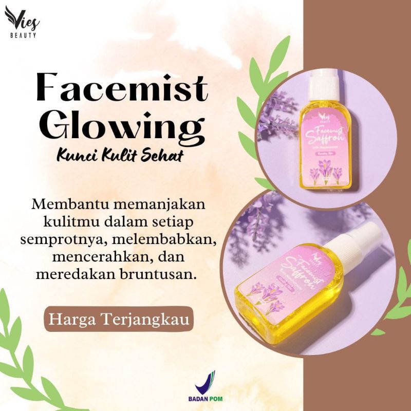Face Mist Safron / Face Mist Glowing / Spray Wajah / Spray Wajah Untuk Jerawat / Spray Wajah Bruntus