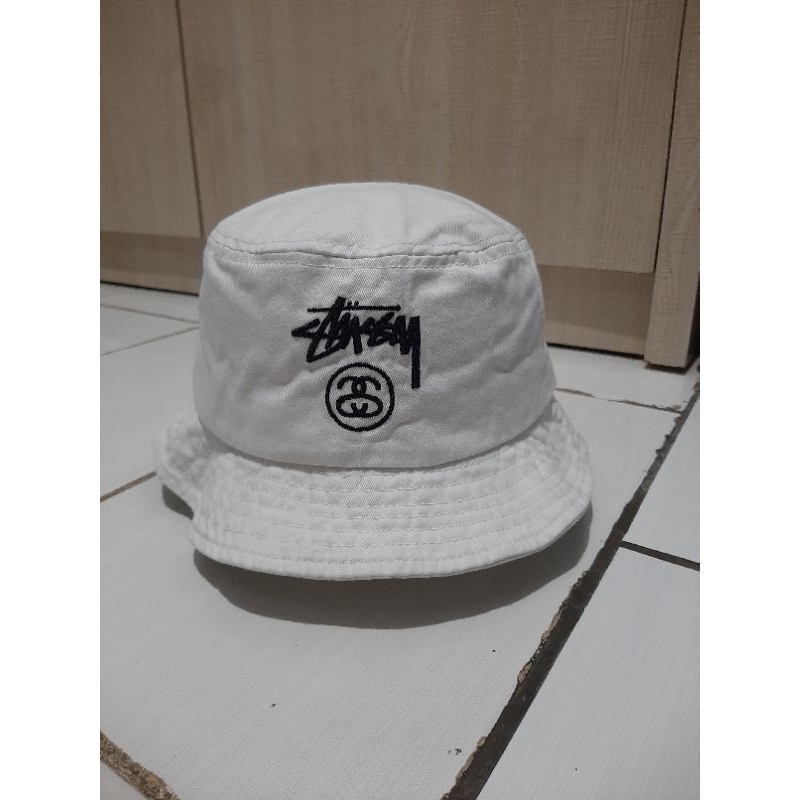 topi Stussy Bucket Hats bordir original second