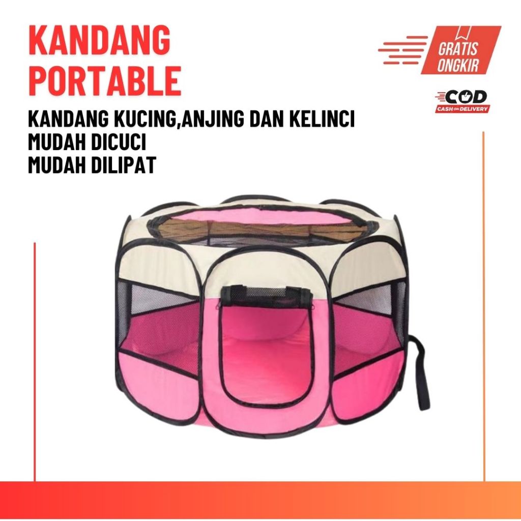 Kandang Kucing Anjing Bisa Dilipat - Kandang Lipat Portable Praktis