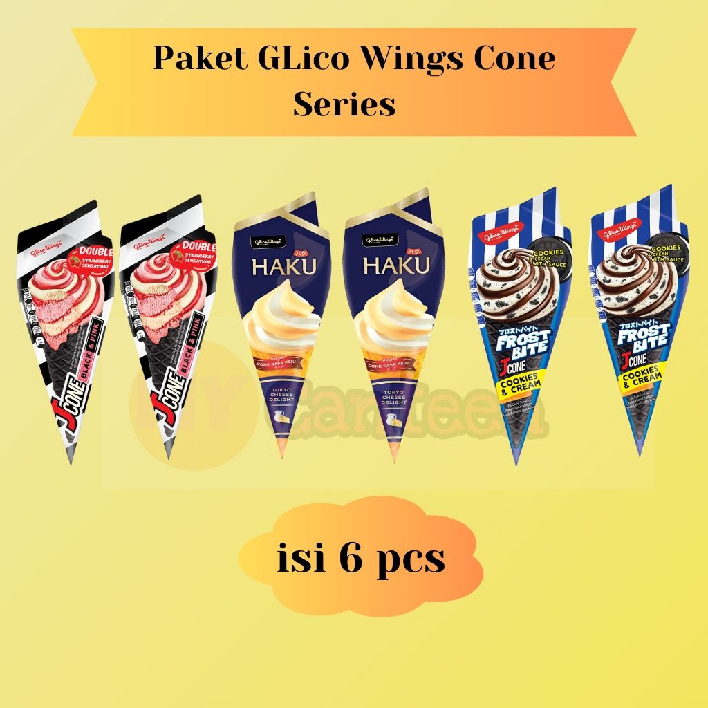 

Paket Ice Cream Glico WIngs Cone Series