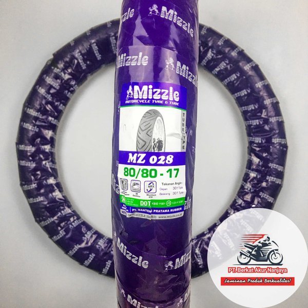 MIZZLE MZ028 80/80-17 BAN LUAR MOTOR BEBEK RING 17 MIZZLE MZ BUKAN TUBLESS