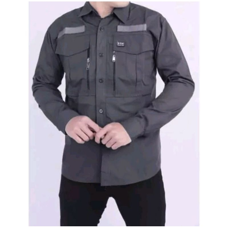 baju tactical w tac kerja lapangan lengan panjang