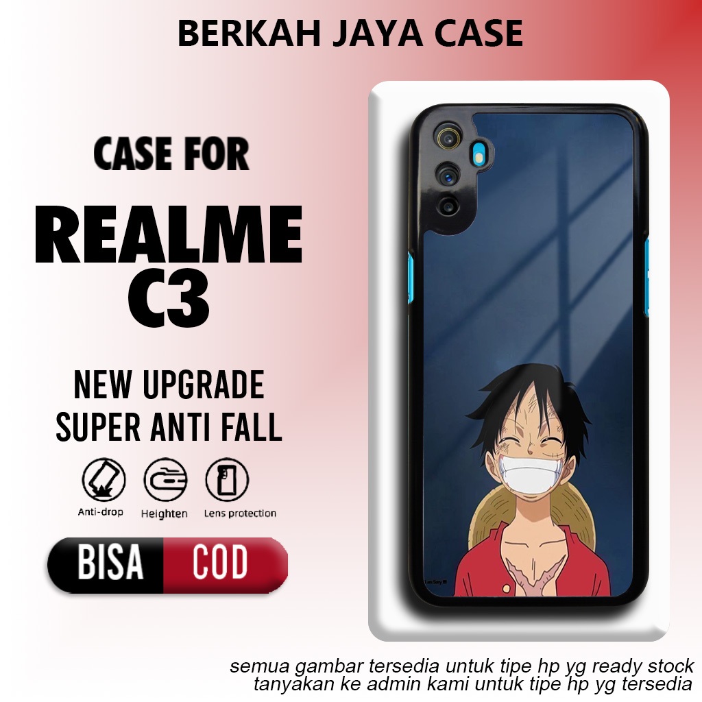 Case Realme c3 Terbaru - Casing Realme c3 - Motif Anime Op - Hardcase Premium Glossy - Softcase Hp R